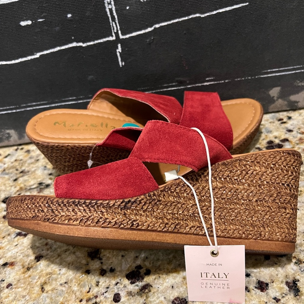 Mariella Sandals Made in Italy 🇮🇹 Genuine Leather (Suede) - Picture 13 of 15